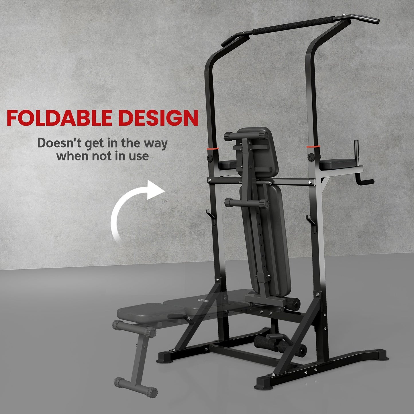 Power Tower Weight Bench Dip Stands Multifunction Pull-Ups Home Gym Fitness