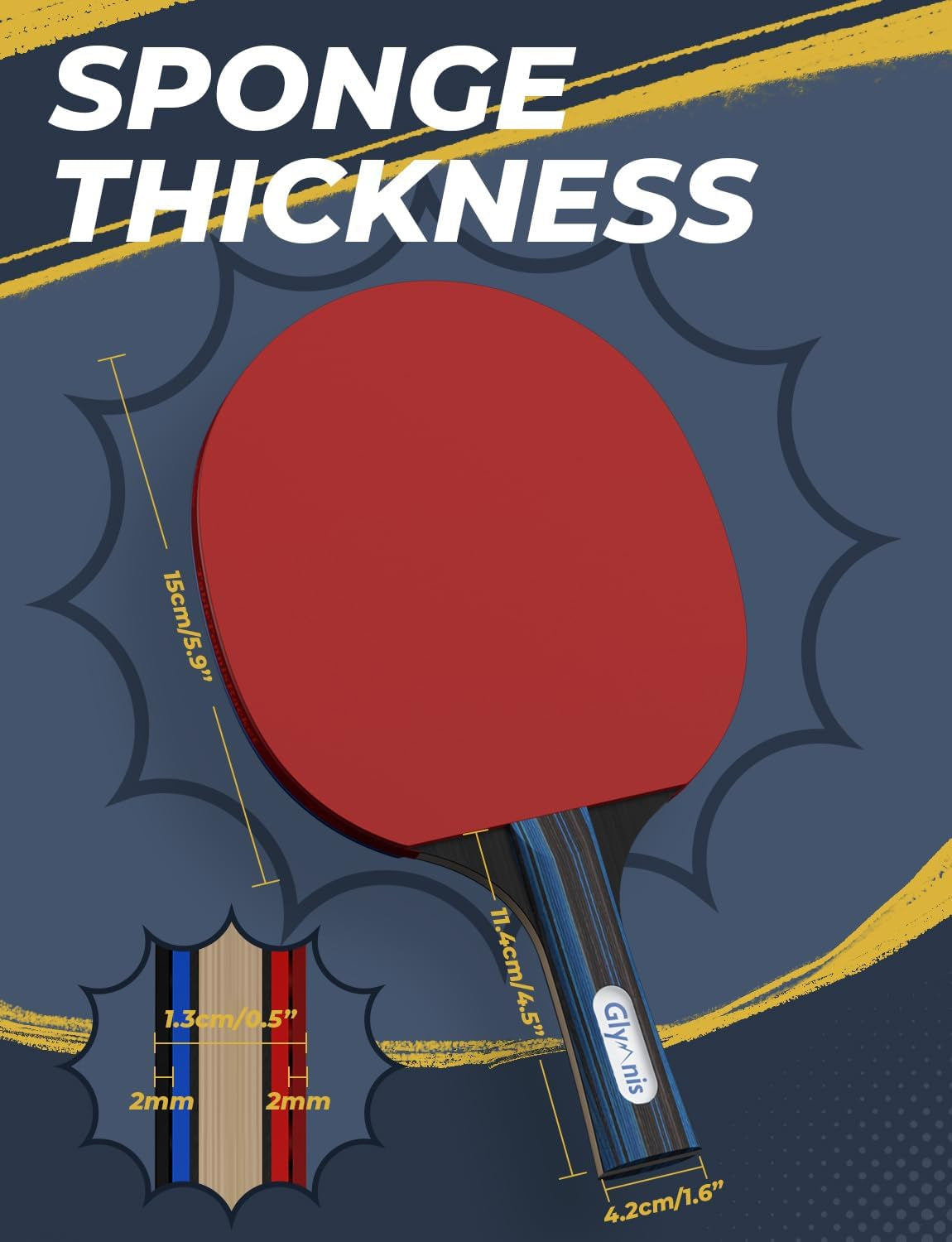 Table Tennis Set of 4 with 8 Balls, Table Tennis Paddle Set with Storage Case, Portable Ping Pong Rackets for Indoor Outdoor Games