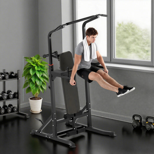 Power Tower Weight Bench Dip Stands Multifunction Pull-Ups Home Gym Fitness